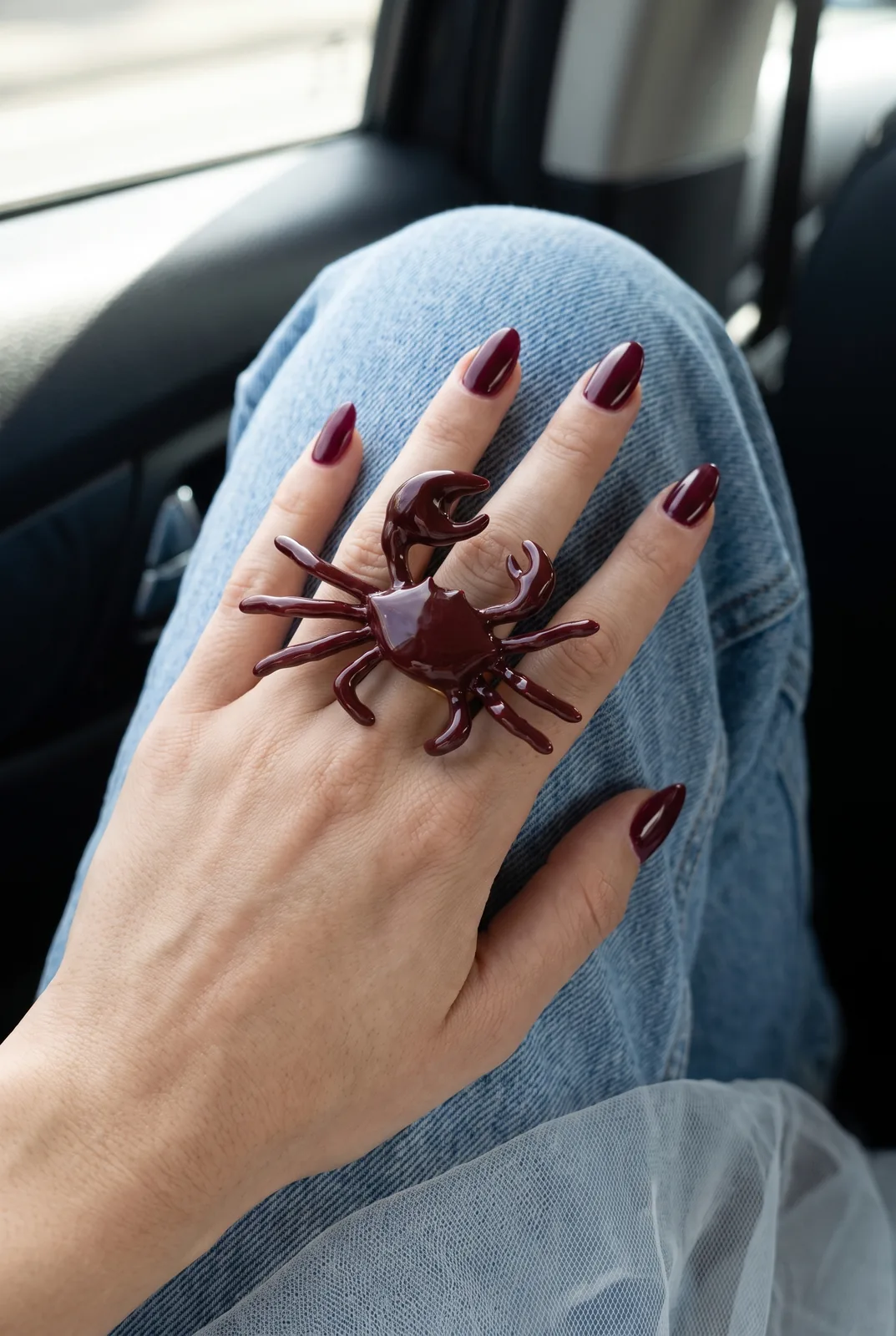 Anillo Cangrejo Vinotinto — SYLVI