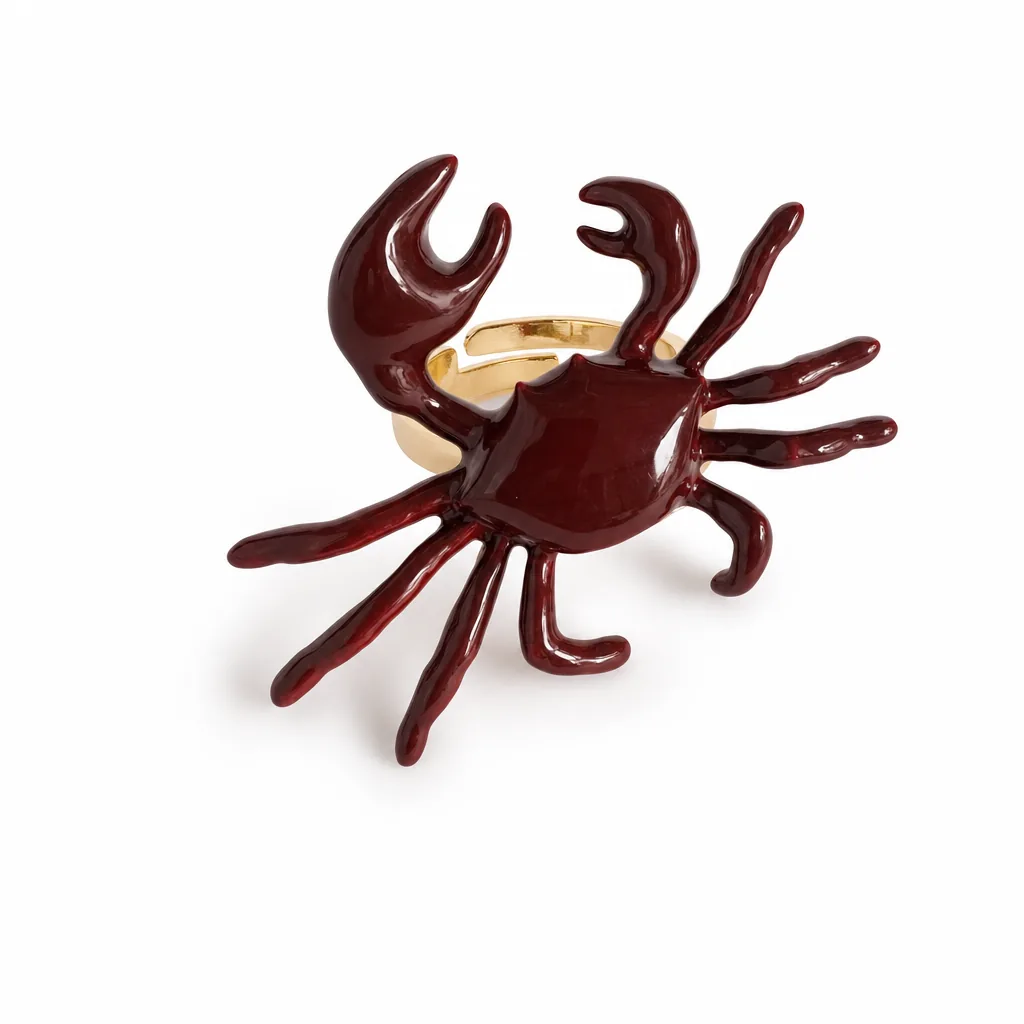 Anillo Cangrejo Vinotinto — vista 4 de 7