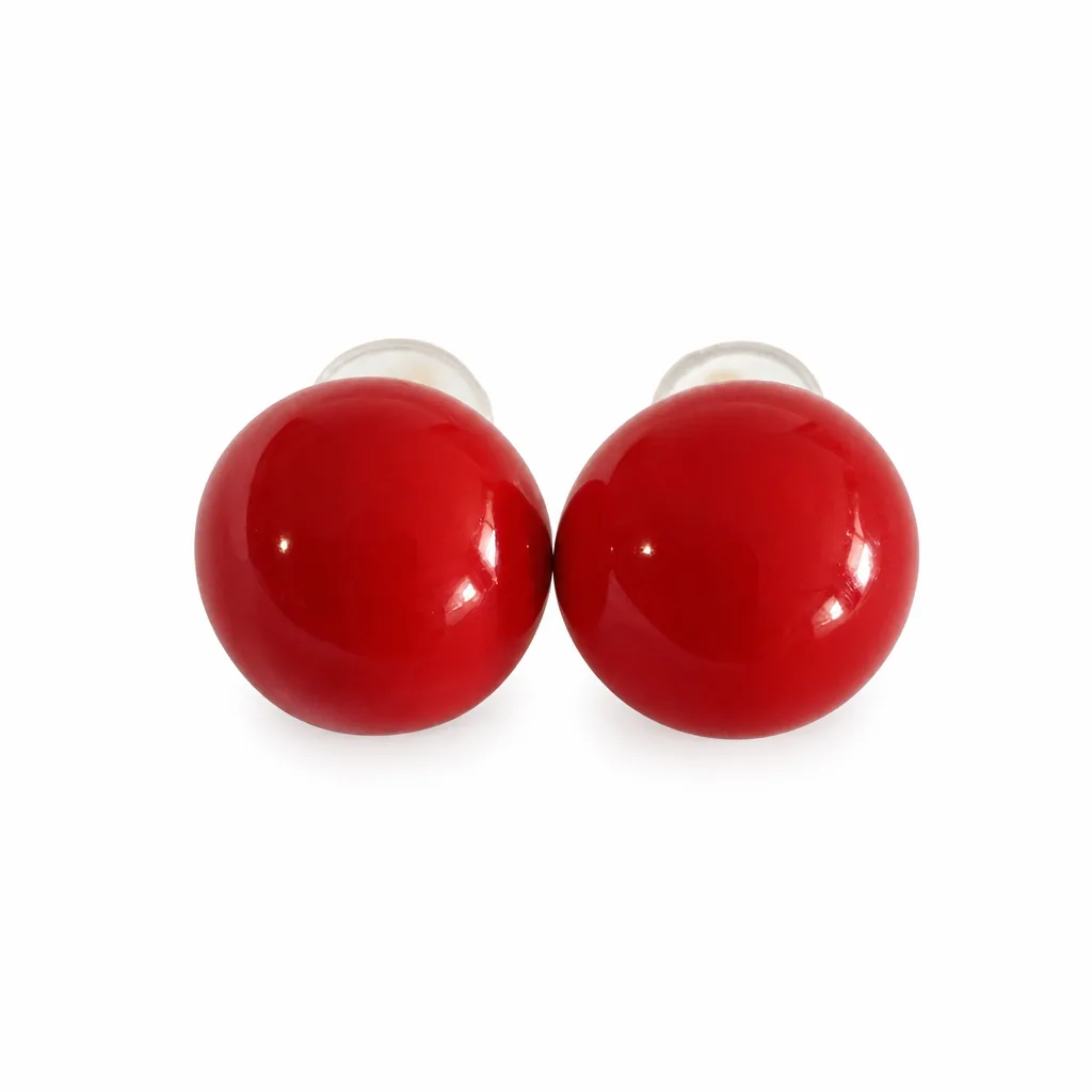 Aretes Domo Rojo — vista 3 de 6