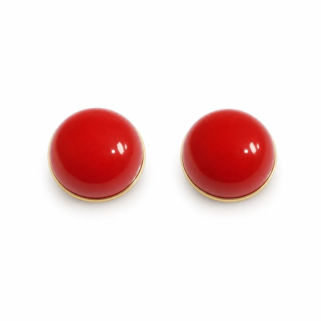 Aretes Domo Rojo — vista 5 de 6