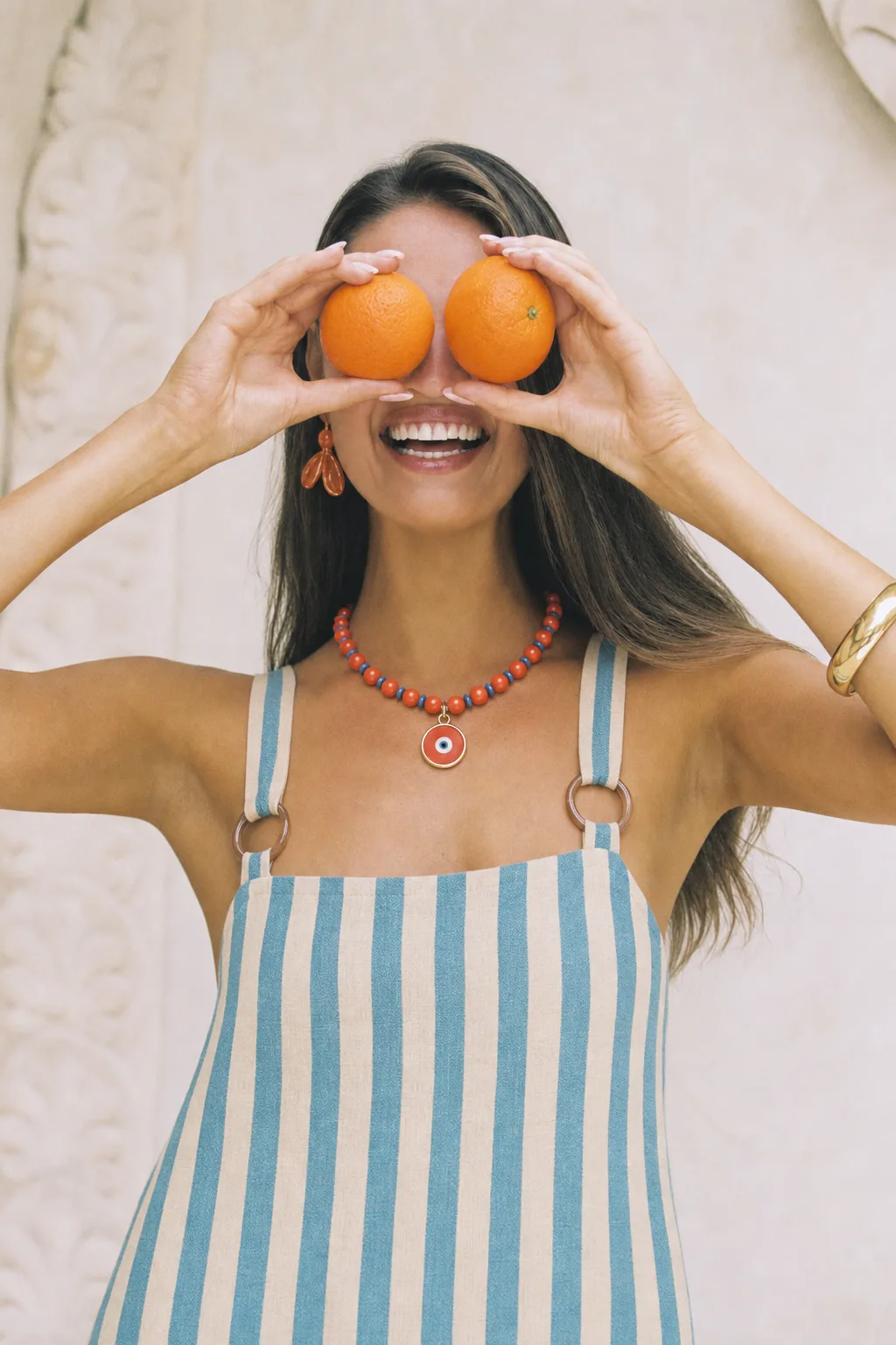 Collar Ojo Turco Naranja — SYLVI