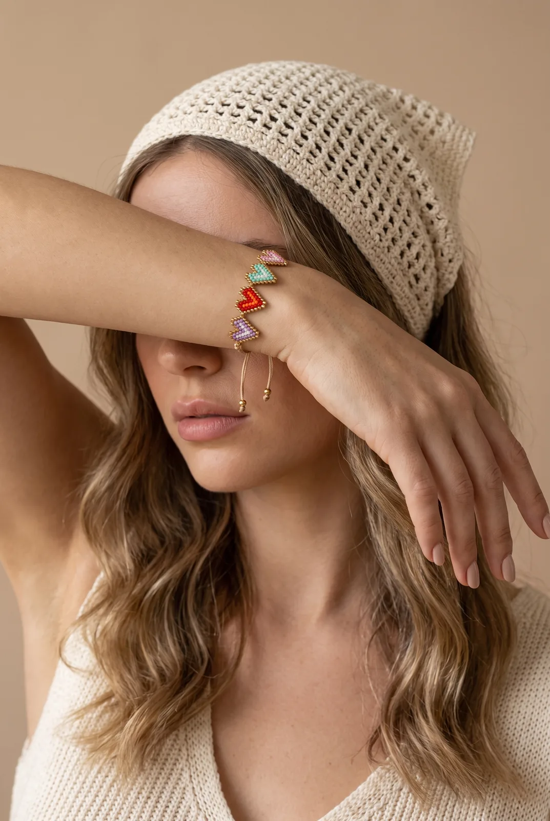 Pulsera Corazones Miyuki — SYLVI